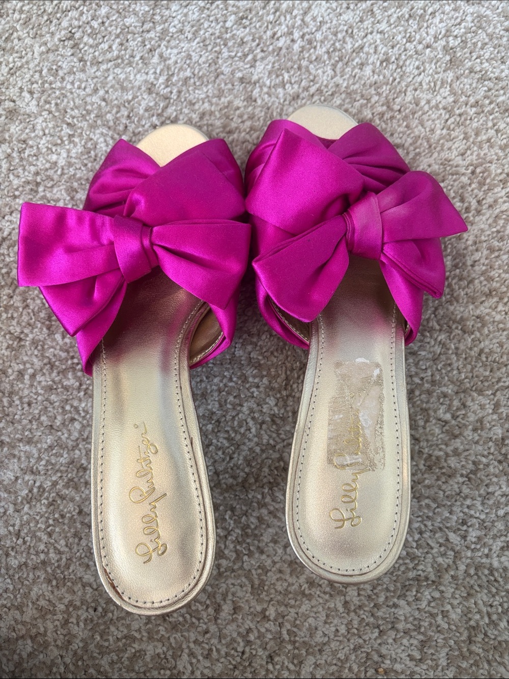 Lilly Pulitzer Ashley Pink Satin Heels Sandals
